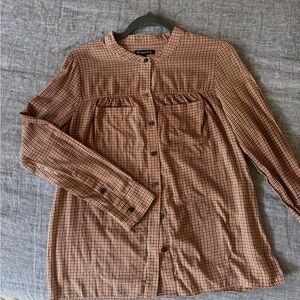 Madewell Brown Plaid Button Down Shirt